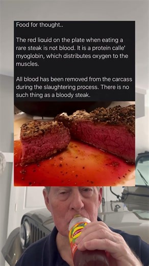The Red Liquid on The Plate When Eating a Steak is Not Blood.