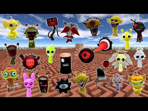 DESTROY SPRUNKI MR SUN MOON TREE FUN COMPUTER ALL PHASE in MAZE (Garry's Mod Sandbox)