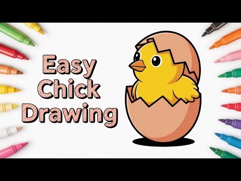 Quick & Easy Chick Drawing Tutorial | How to Draw a Cute Hatching Chick