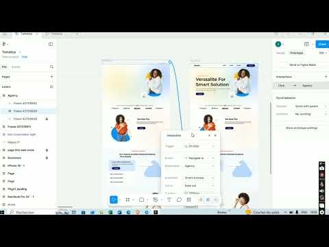 Landing page in Figma with a simple annimation