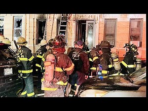 FDNY BOX 4047 - FDNY BATTLING A 4TH ALARM FIRE IN A MULTIPLE DWELLING ON GATES AVENUE IN QUEENS, NYC