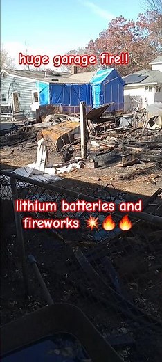 aftermath of the neighbor's garage explosion 🔥🔥