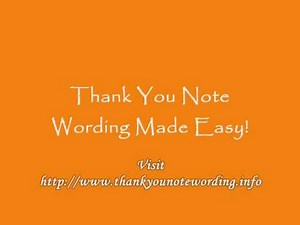 Thank You Note Wording Made Easy