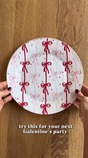 Irina Mazhukhin on Instagram: "Such a cute & easy way to elevate your next Valentine’s Day party! ♥️ I would use these as chargers under my cute & festive paper plates. 🎀 A few tips: - Use napkins with a white background + white spray paint for best results - Let mod podge dry completely before spray painting the back - Don’t forgot to seal the plate with sealer before use I found the napkins at @hobbylobby and the plates at the dollar store, but I linked some fun similar ones in my LTK. Just c