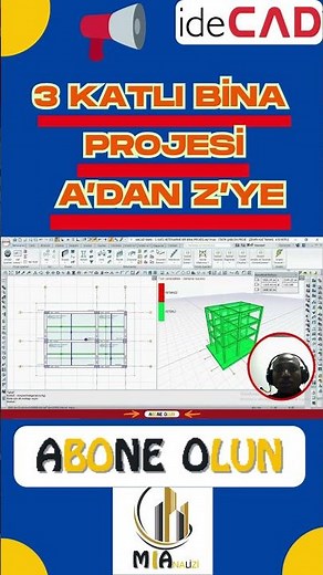 İdeCAD Statik Komple Betonarme Proje Çizimi TBDY 2018 Uygulamaları #shorts