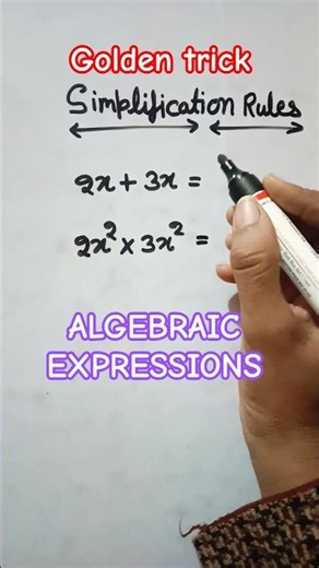 SIMPLIFICATION RULES FOR ALGEBRAIC EXPRESSIONS #ALGEBRAIC EXPRESSIONS #viralshort #viral #viral