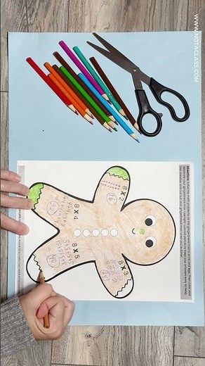 Christmas Gingerbread Man Math Activity | Winter Bulletin Board Ideas