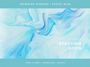 Animated Screens   Panels, Blue Aesthetic, Twitch, Youtube, Stream Overlay, Setup, Animated, Static, Starting Soon, BRB, Ending, Offline - Etsy UK