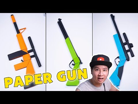 03 Armas de origami | como hacer una pistola de papel | pistolas de papel faciles de hacer