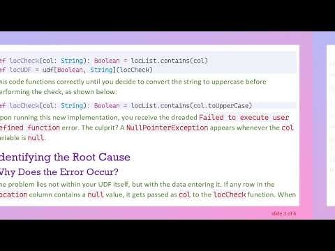 Resolving the Failed to Execute User Defined Function Error in Spark/Scala