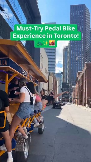 If you’re looking for an unforgettable pedal bike experience in Toronto, this is a MUST! 🚲🌆 Cruise through the city’s vibrant streets, explore hidden gems, and enjoy stunning views you won’t get anywhere else! 🌳🌅 Whether you’re a local or a visitor, it’s the perfect way to see the city! 🏙️🚴‍♀️ 📍: @pedalpubtoronto | Bookings on Website ✨Follow @nightouttoronto for more things to do in the GTA✨ Credit: @pedalpubtoronto #toronto #torontotok #torontodate #torontodates #torontolife #6ix #toron