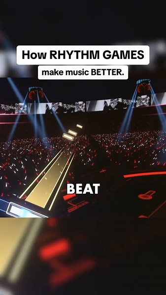 Currently obsessed with how VR rhythm games can FULLY IMMERSE you into your favorite songs… #beatsaber #vr #rhythmgame #music #gaming #immersive #beatsabervr #guitarhero #bandspace #virtualreality #musicgame #quest2