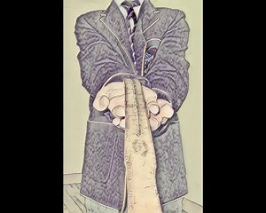 The Lochgelly tawse (“the belt”) in Scottish schools