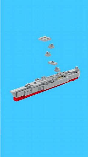 LEGO Mini USS Iowa Battleship MOC - Speed Build Animation