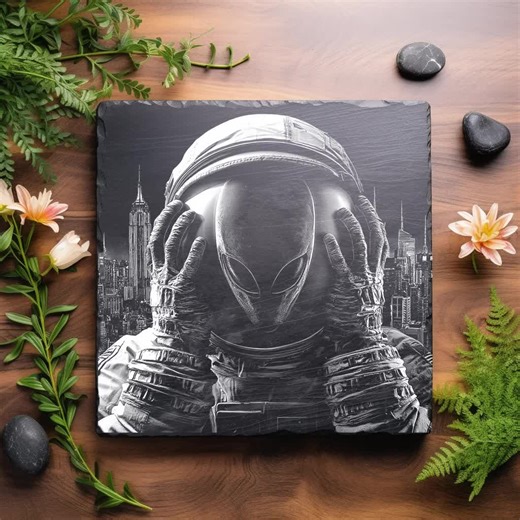 Alien Astronaut Laser Engrave File PNG Alien Astronaut Laser Alien Astronaut Slate Alien Coaster Alien Wood Alien Engrave Alien 3D 2D Xtool - Etsy UK