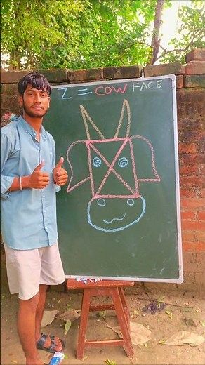 How to draw Cow 🐮 face step by step easy tutorial drawing for kind #shots #art