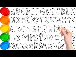 Capital, Small Letter Alphabet A to Z and Numbers 123 for Kids Easy Step by Step draw // Ks Art