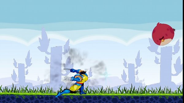 Wolverine vs Angry Birds