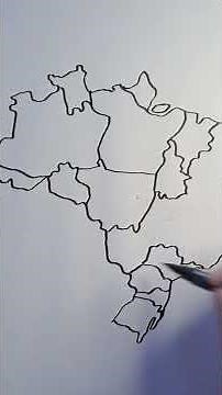 Desenhando o Mapa do Brasil à Mão Livre #geografia #mapadoBrasil #desenhandoo mapadoBrasil #mapas