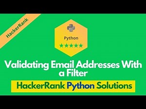 HackerRank Validating Email Addresses With a Filter solution in Python | Python problems solutions
