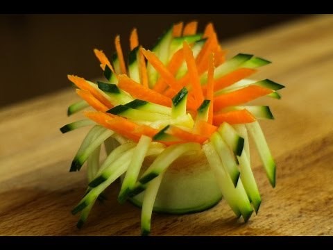 How To Make Pinwheel Vegetable Garnish