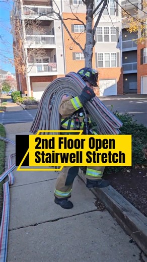65K views · 1.1K reactions | Today's Drill- 2nd Floor open stairwell stretch. #enginecompany #truckcomlany #firefighter #firetraining #fireman #nozzleforward #combatready #bombero #elkhartbrass #akronbrass #nozzleforward #fireattack #STIHL #rotarysaw #saw #nozzleman #forcibleentry #halliganbar #nyhook #truckwork #fairfaxfire #truckcompany #RIT | The Daily Fire Drill | Facebook