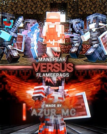 Manepear VS Flamefrags edit | WIS edit | #minecraft #unstablesmp #pvp #manepear #flamefrags