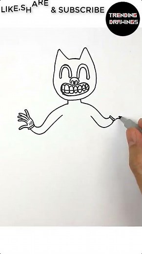How To Draw FNF MOD Character - Cartoon Cat Easy Step by Step