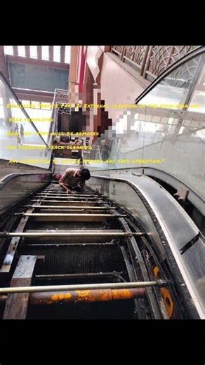 Escalator Service – Part 2 | Step Removal & Track Cleaning #escalator #machine #escalatormaintenance