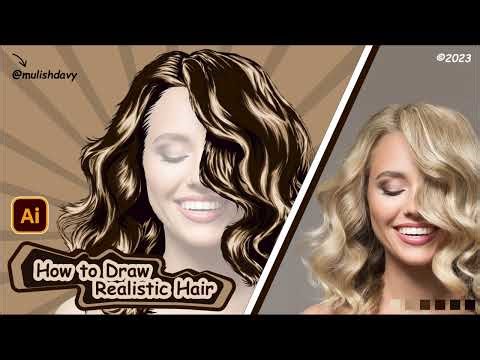 How to Draw realistic Hair in Adobe Illustrator CC