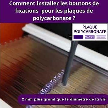 Comment installer les boutons de fixation pour les plaques de polycarbonate
