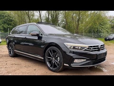 Volkswagen NEW Passat R-Line 2023 in 4K Deep Black Pearl 19 inch Pretoria Dark walk around & detail