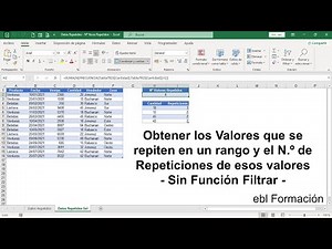 Tricks and Tips: Finding REPEATED values ​​and the number of repetitions (Without Filter Function)