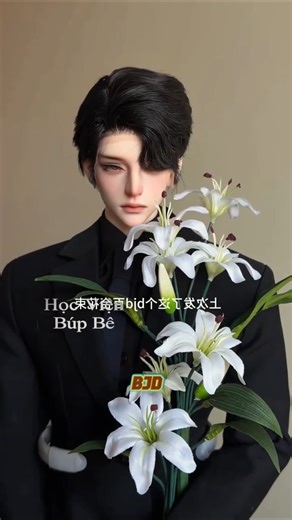 Wedding dress and flowers for BJD dolls/váy cưới và hoa cho búp bê bjd #doll #wedding #diy #barbie