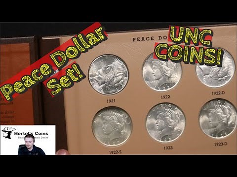 HIGH END PEACE Silver Dollar Coin Set. Uncirculated Peace Dollars