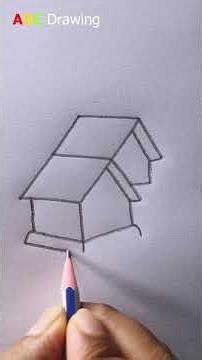 House Drawign with pencil Only | Easy Drawing #shorts