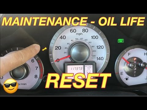 HONDA PILOT MAINTENANCE OIL LIFE RESET - How to Reset Oil Life Maintenance Light on a Honda Pilot