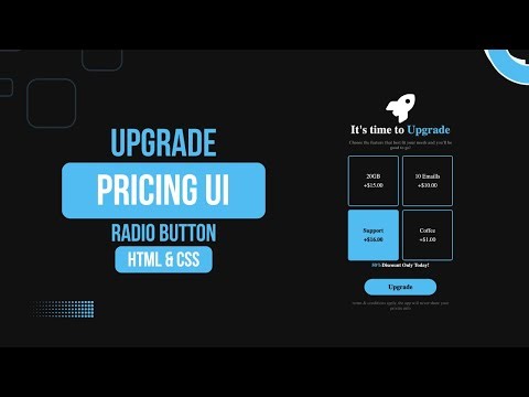 Upgrade Pricing UI Using Radio Buttons HTML & CSS Only
