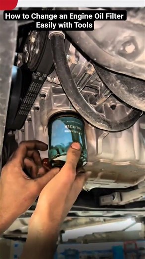 How to Change an Engine Oil Filter Easily with Tools #shorts #mechanic #automobile