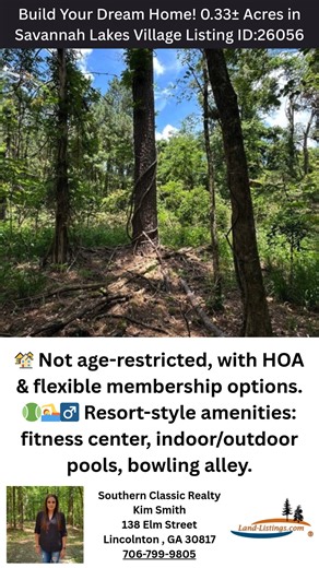Paul D Bumgardner on Instagram: "🏞️ Premium Listing: 0.33 Acres in Savannah Lakes Village, McCormick, SC $10,000 • 0.33 Acres ± ━━━━━━━━━━━━━ Imagine the peaceful serenity of lakeside living, where you can build your dream home on a level, welcoming lot in the heart of a vibrant community—picture mornings with coffee by the water and evenings filled with adventure. This simple residential lot in the Shenandoah section offers a slice of resort-style bliss in Savannah Lakes Village, complete with