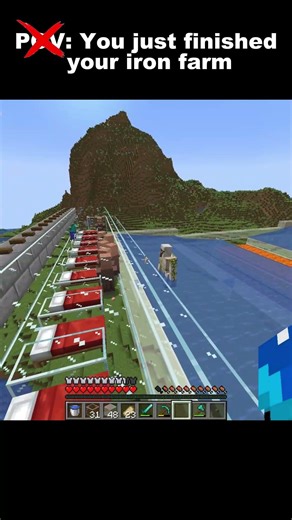 POV: You just finished your iron farm 🥀 #minecraft #shorts #gaming #viral