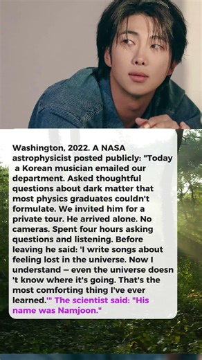 What a NASA Scientist Posted About RM That Broke the Internet and Made Every ARMY Cry Will Shatter u