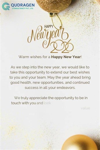 ✨ Happy New Year 2026 from Qudragen Consultancy Pvt. Ltd. ✨