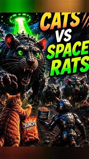 GIANT SPACE RATS INVADED EARTH 😭 #shorts #funny #cat #cats #alien