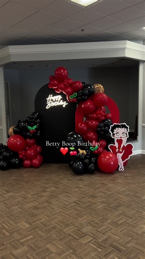 Betty Boop Birthday ❤️🐆🍒 #fyp #bettyboop #birthdaydecor #balloonartist #559balloons