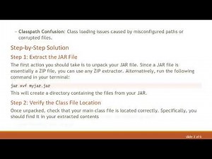 Resolving the Java cannot find main class error when running a JAR file