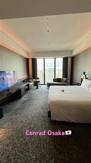 🇯🇵Conrad hotel Osaka Room tour 夜景が楽しめる素敵なホテルでした✨ #travel #japan #osaka #conrad #hilton