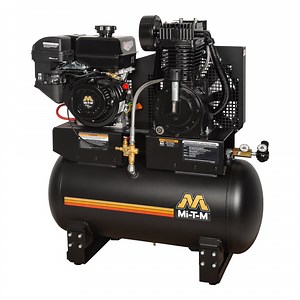 Mi-T-M 30 Gallon Carbon Steel Two-Stage Stationary Gas-Powered Horizontal Air Compressor AM2-SM09-30M - 9 hp