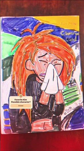 My drawing of Kim Possible being sick 🤧#kimpossiblefanart