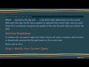 How to Dynamically Change the CSV File Path in Power BI on Refresh